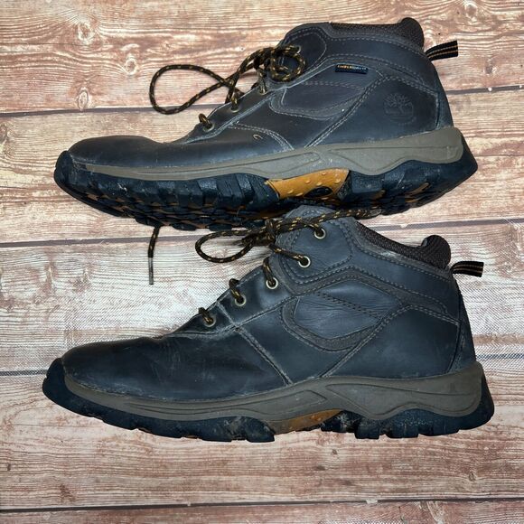Timberland Mens Mt Maddsen Mid Waterproof Hiking Boots 7 40 Brown Leather A141B - Picture 3 of 14